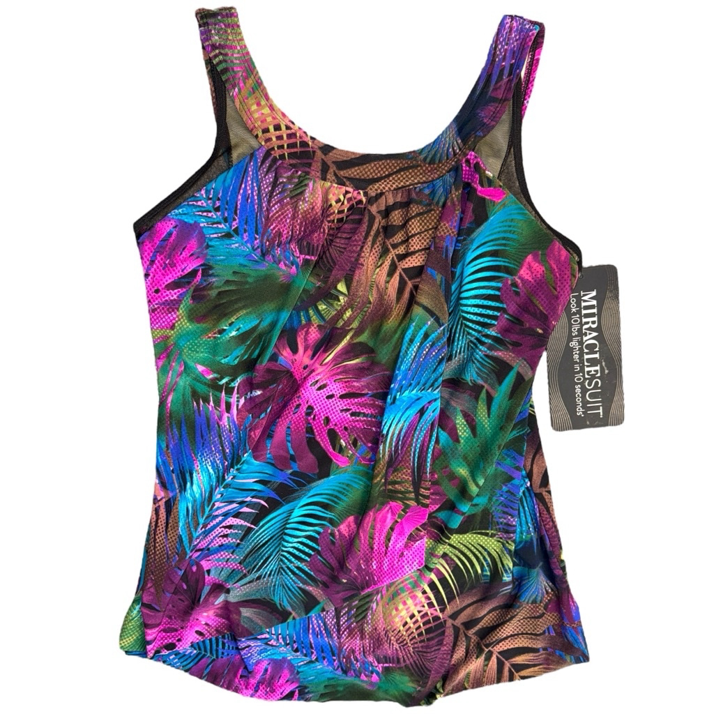 Miraclesuit Multicolor Tropical Tankini Top.